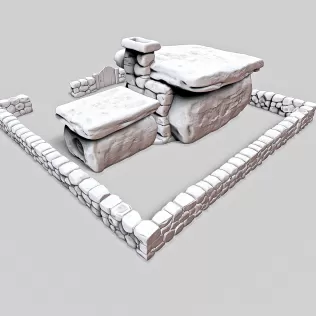 Stone Age Cartoon House #RoZ - Model thumbnail 3