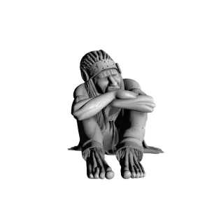 Sad Apache Character 3D Model - Model thumbnail 4