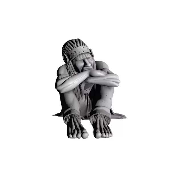 Sad Apache Character 3D Model - Model preview 4