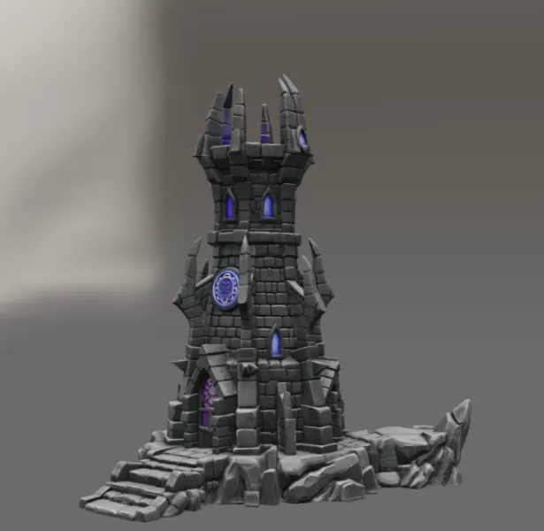 Shadowspire Arcane Tower STL File for 3D Print - Model preview 5