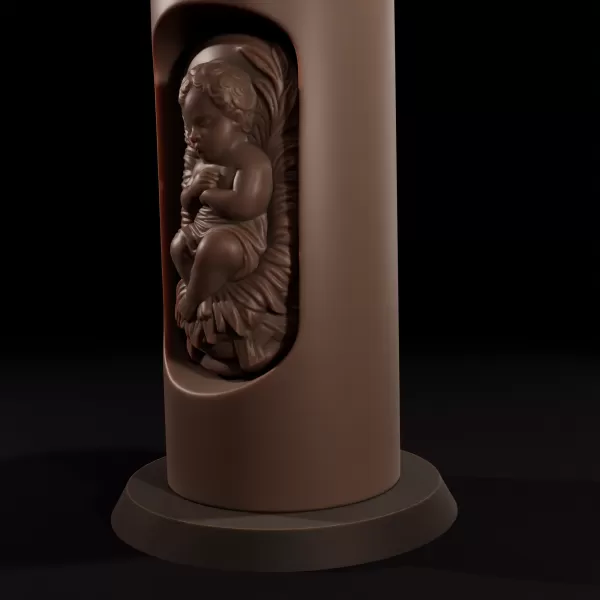 Baby Jesus in Candle - Model preview 3