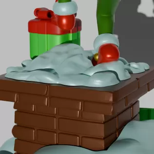 Grinch – Christmas Diorama Tree Ornament & Home Decor | STL + Bl - Model thumbnail 5