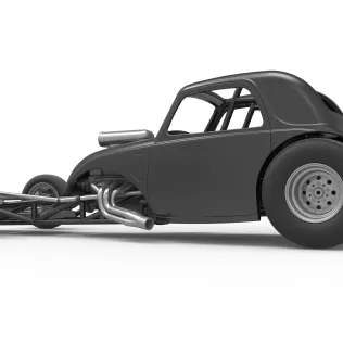 Front engine old school dragster with shell V11 Scale 1:25 - Model thumbnail 13