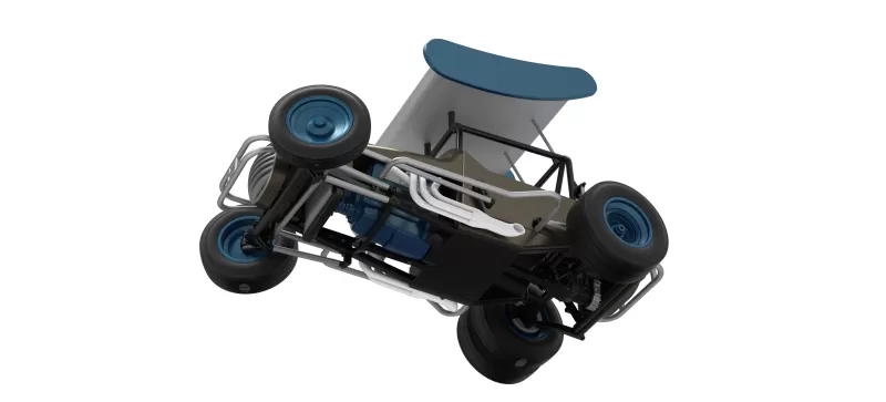 Vintage Winged Supermodified for Dirt while turning V2 1:25 - Model preview 3