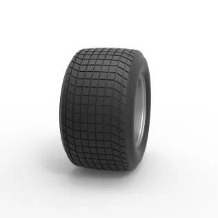 Wheel of Vintage Dirt race car V4 Scale 1:25 - Model thumbnail 3