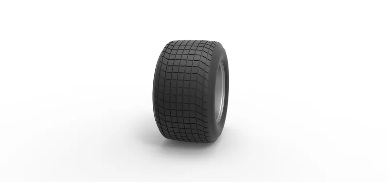 Wheel of Vintage Dirt race car V4 Scale 1:25 - Model preview 3