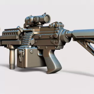 MK46 Light Machine Gun #RoZ - Model thumbnail 5