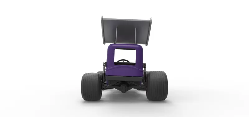 Vintage Winged Supermodified for Dirt while turning Scale 1:25 - Model preview 16