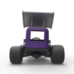 Vintage Winged Supermodified for Dirt while turning Scale 1:25 - Model thumbnail 16