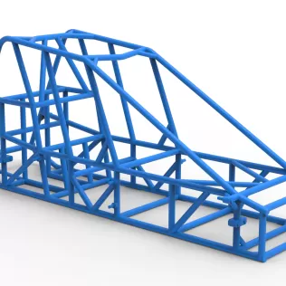 Frame of Experimental Pavement Silver Crown Car Scale 1:25 - Model thumbnail 15