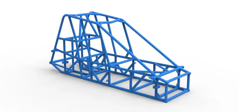 Frame of Experimental Pavement Silver Crown Car Scale 1:25 - Model preview 15