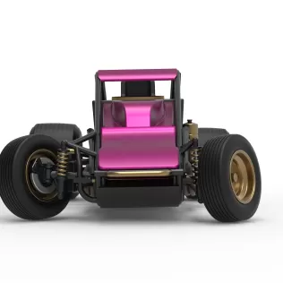 Dirt Silver Crown Car while turning Scale 1:25 - Model thumbnail 7