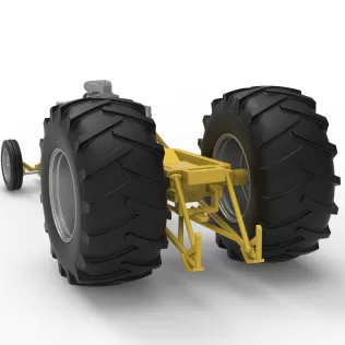 Vintage Pulling tractor Base Version 2 Scale 1:25 - Model thumbnail 14