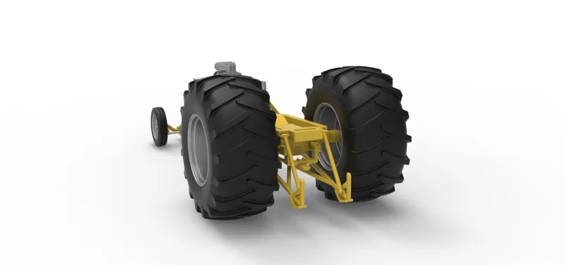Vintage Pulling tractor Base Version 2 Scale 1:25 - Model preview 14