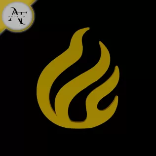Simple Flame Symbol - 2D Art