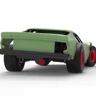 Vintage Dirt late model Race car Version 3 while turning 1:25 - Model thumbnail 19