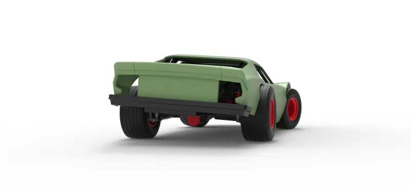 Vintage Dirt late model Race car Version 3 while turning 1:25 - Model preview 19