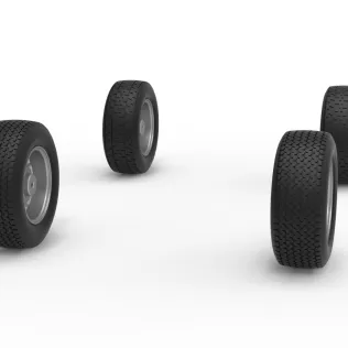 Wheel Set of Dwarf car Scale 1:25 - Model thumbnail 3