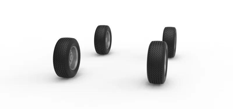 Wheel Set of Dwarf car Scale 1:25 - Model preview 3