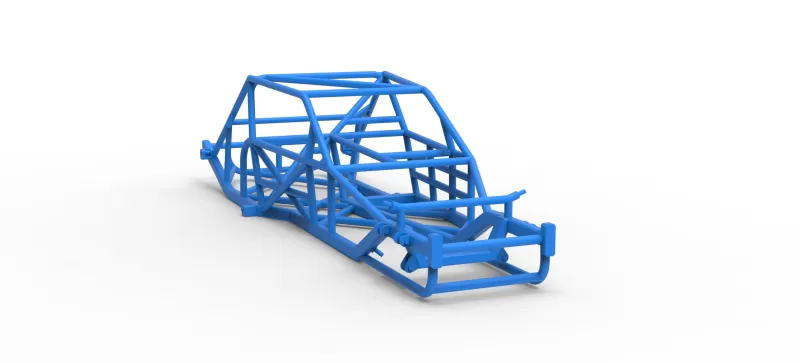 Frame of Vintage Asphalt Modified stock car V2 Scale 1:25 - Model preview 18