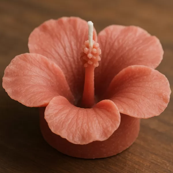 Hibiscus Flower Sculptural Candle Design - Model preview 1