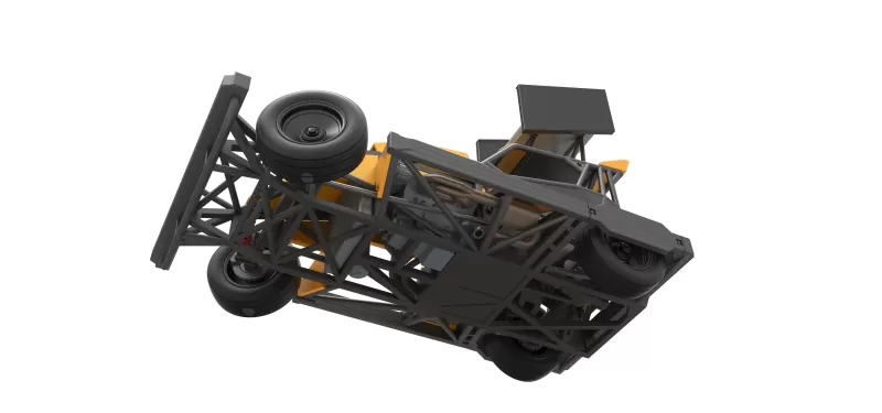 New Zealand Superstock car while turning Version 4 Scale 1:25 - Model preview 3