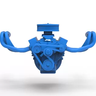 Engine of New Zealand Vintage Stock car Scale 1:25 - Model thumbnail 5