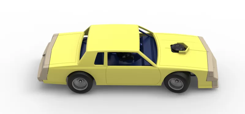 Vintage Dirt late model race car while turning Scale 1:25 - Model preview 23