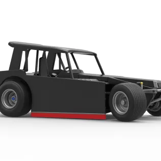 Vintage Dirt Modified stock car V6 while turning Scale 1:25 - Model thumbnail 25