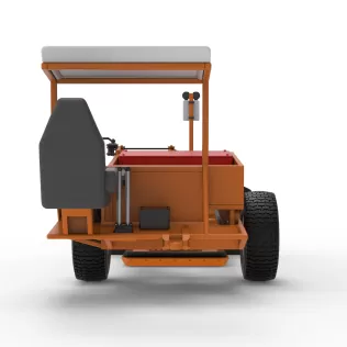 Garden Tractor pulling sled Scale 1:25 - Model thumbnail 16
