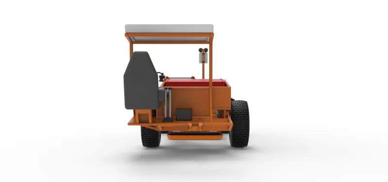 Garden Tractor pulling sled Scale 1:25 - Model preview 16