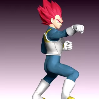 Vegeta SSJ God - Dragon Ball - Model thumbnail 5