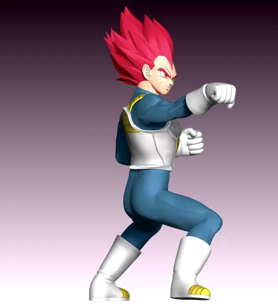 Vegeta SSJ God - Dragon Ball - Model preview 5