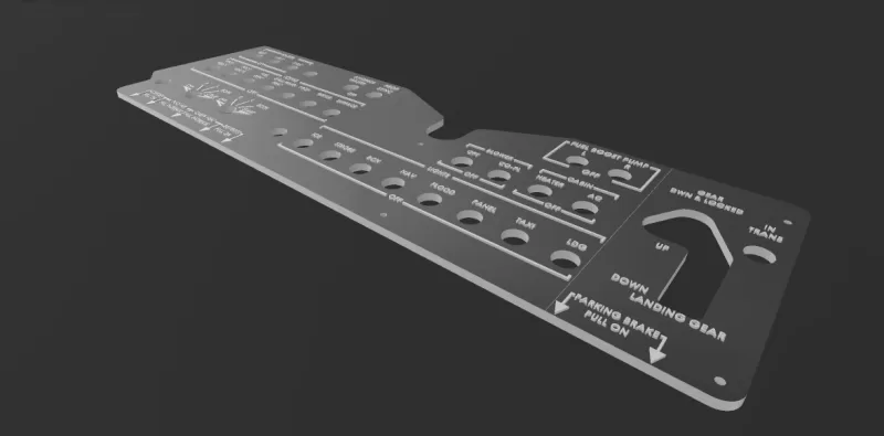 Switch panel Baron B58 - Model preview 1