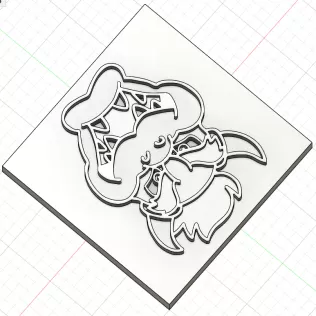 Plaque tête de Bowser