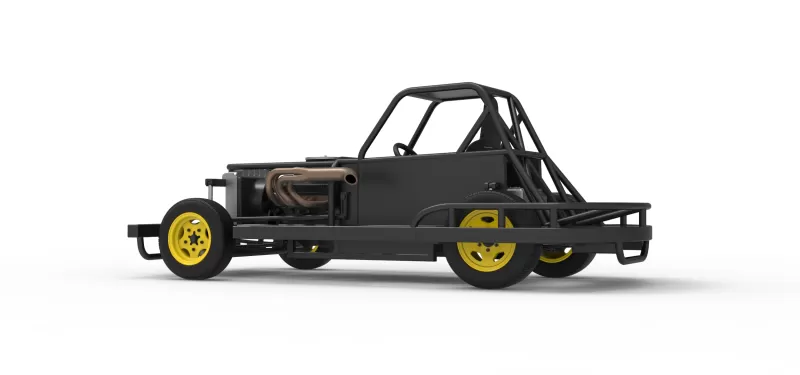 New Zealand Vintage Stock car Base Scale 1:25 - Model preview 12