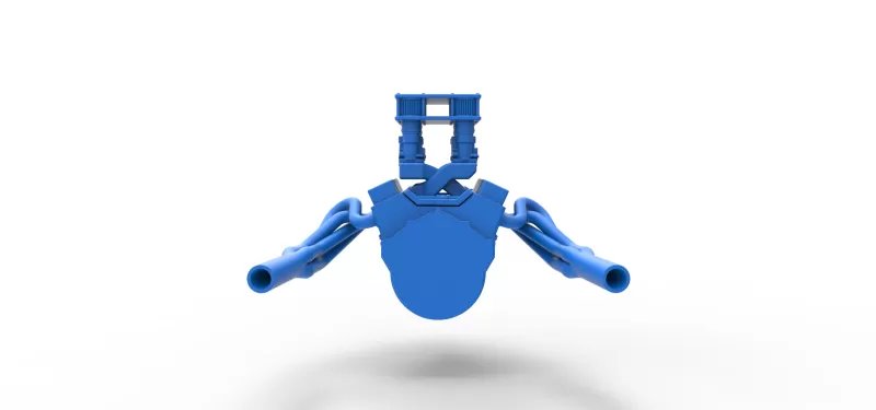 Engine of Vintage Supermodified stock car V3 Scale 1:25 - Model preview 12