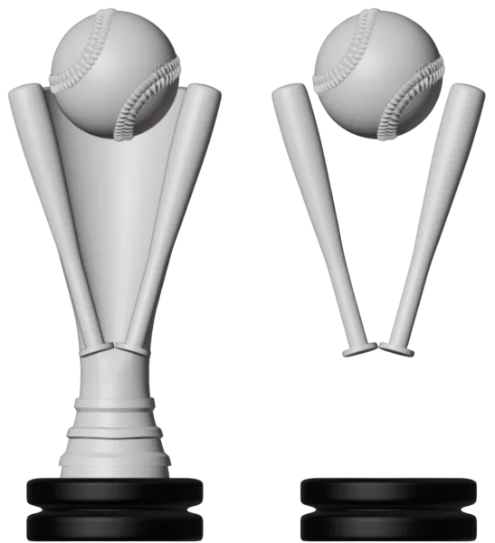 3D BASEBALL TROPHY READY TO PRINT - Model preview 8