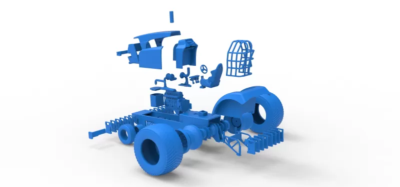 Pro Stock Pulling Tractor Version 6 Scale 1:25 - Model preview 26