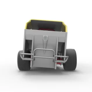 Vintage Dirt Modified stock car V7 while turning Scale 1:25 - Model thumbnail 16