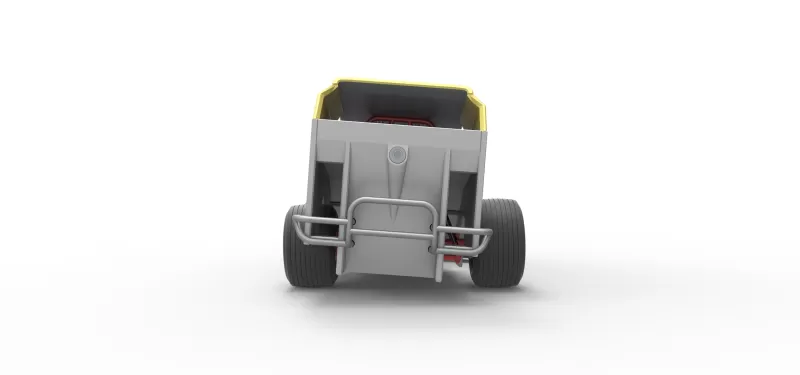 Vintage Dirt Modified stock car V7 while turning Scale 1:25 - Model preview 16