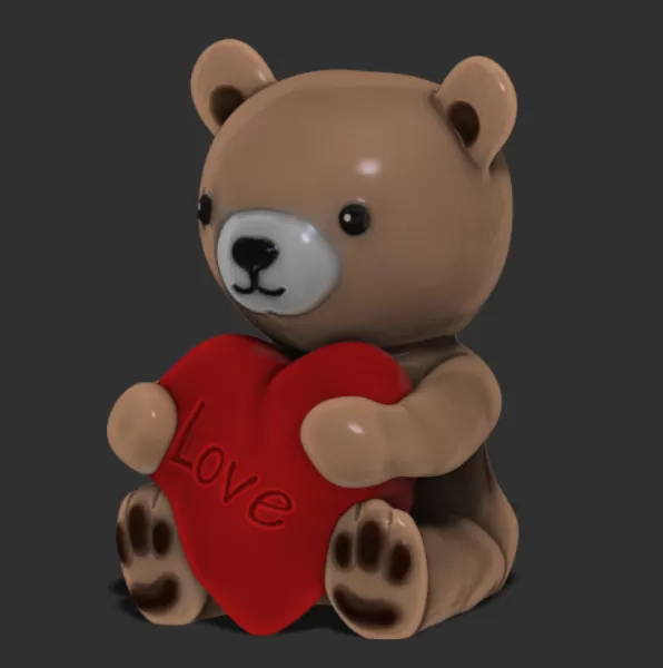 Teddy Bear Heart - Model preview 2