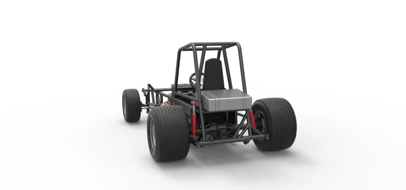 Vintage Dirt Modified stock car Base Version 4 Scale 1:25 - Model preview 14