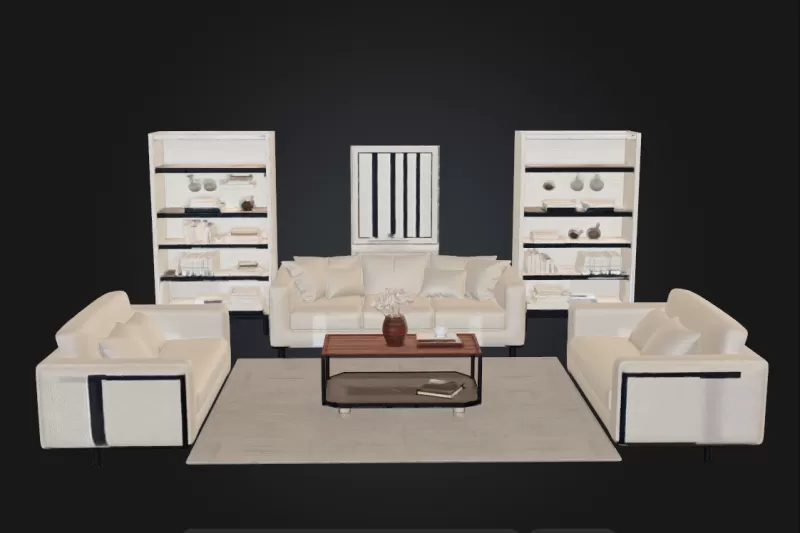 Livingroom furniture set - Model preview 1