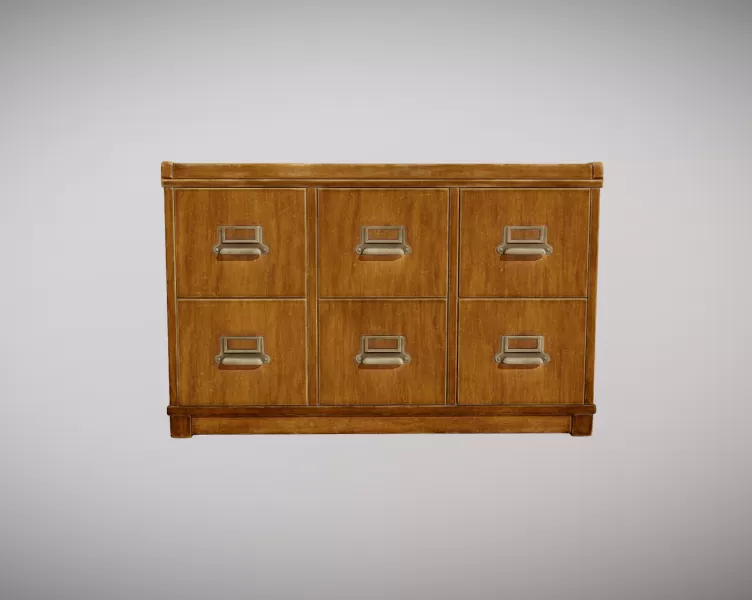 Vintage Wooden Drawer - Model preview 5