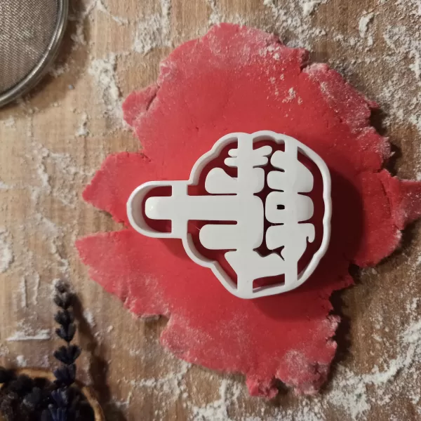 Rude Middle Finger Cookie Cutter; F*ck You, for Mean People - Model preview 4
