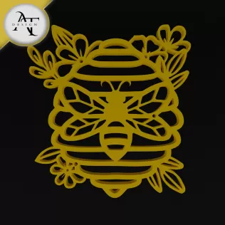 Bee and beehive - Silhouette - 2D Wall Art Decor