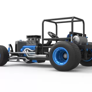 Vintage Dirt Supermodified stock car Base Scale 1:25 - Model thumbnail 13