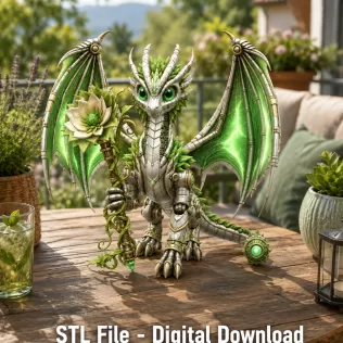Verdant Arcane Dragon STL File for 3D Print - Model thumbnail 4