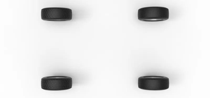 Wheel Set of Mod Lite Race car Scale 1:25 - Model preview 6